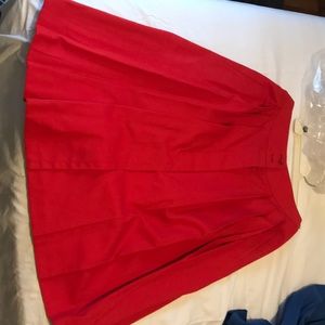 Cacheral red skirt button down with pockets